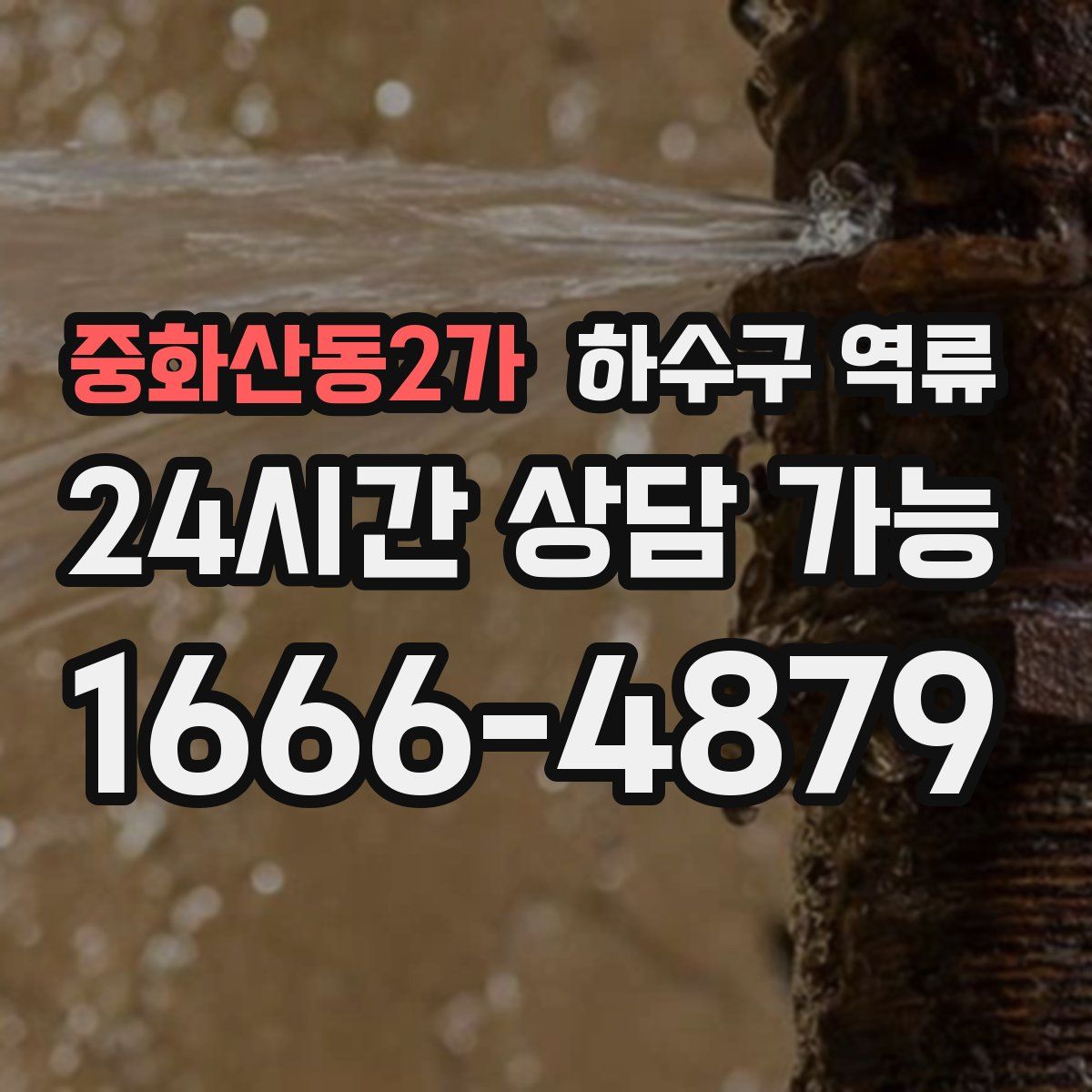 중화산동2가 하수구 역류