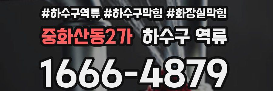 중화산동2가 하수구 역류