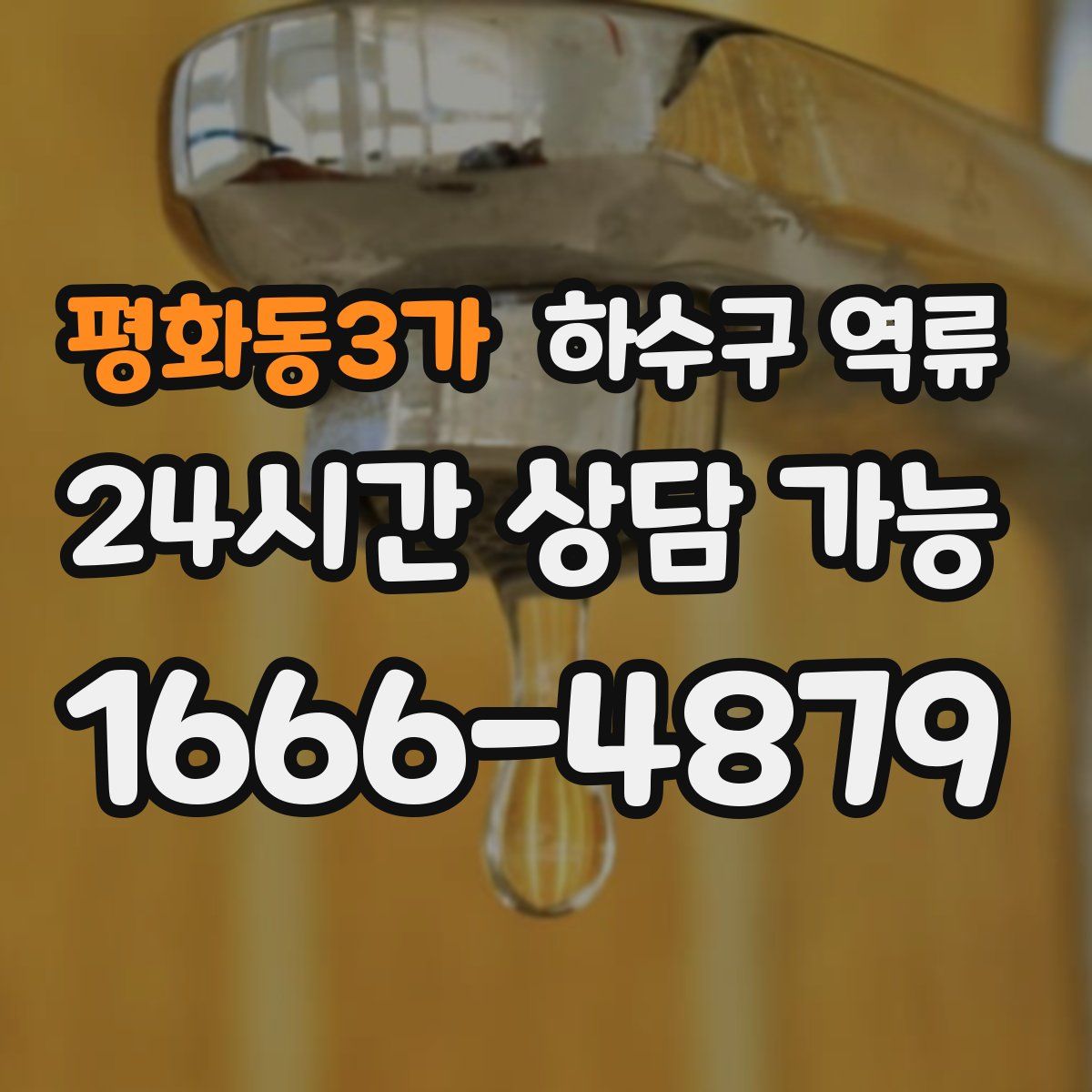 평화동3가 하수구 역류