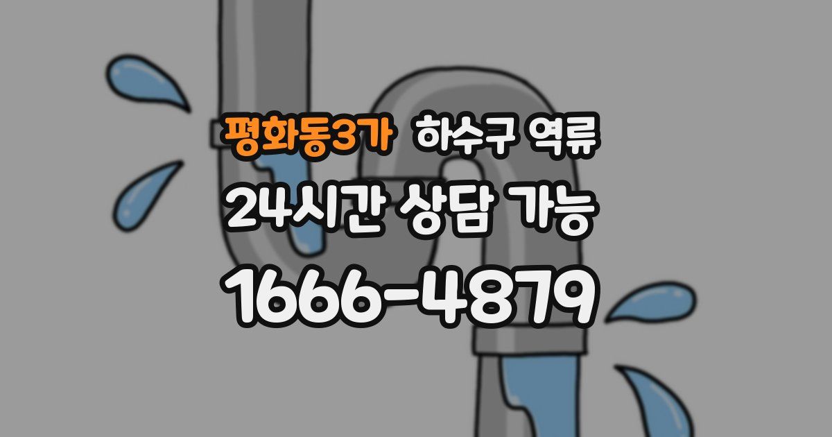 평화동3가 하수구 역류