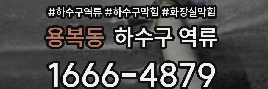 용복동 하수구 역류