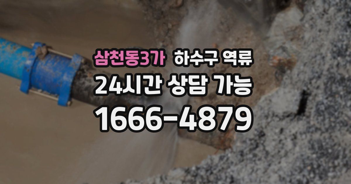 삼천동3가 하수구 역류