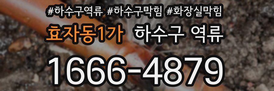 효자동1가 하수구 역류