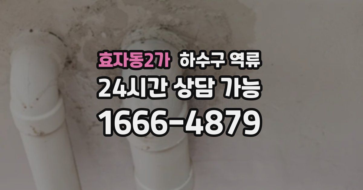 효자동2가 하수구 역류