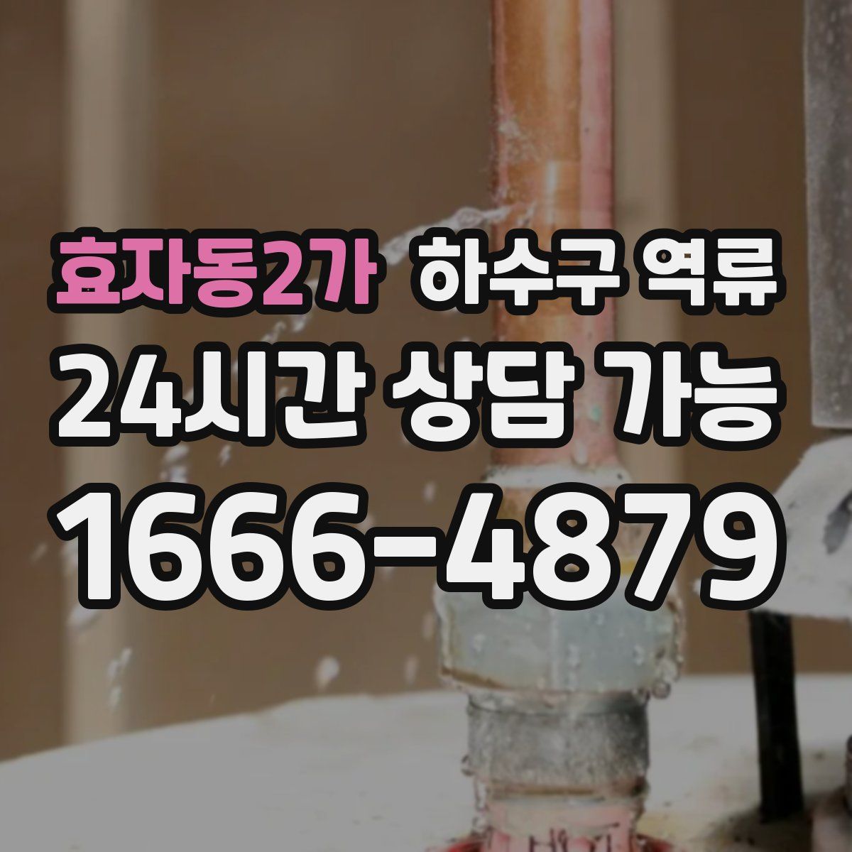 효자동2가 하수구 역류