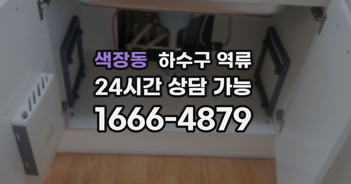 색장동 하수구 역류