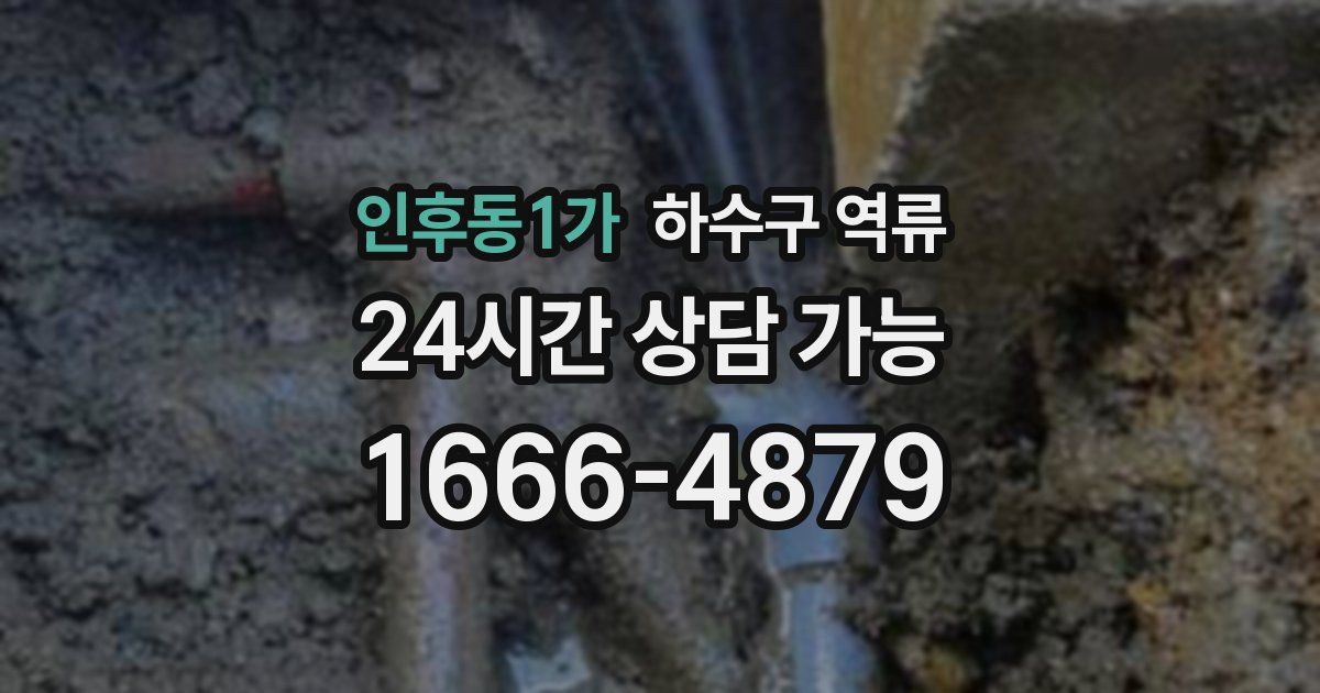 인후동1가 하수구 역류
