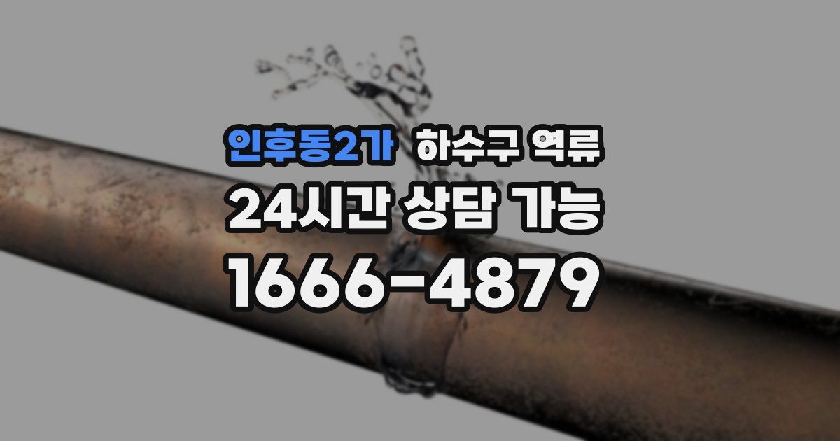 인후동2가 하수구 역류