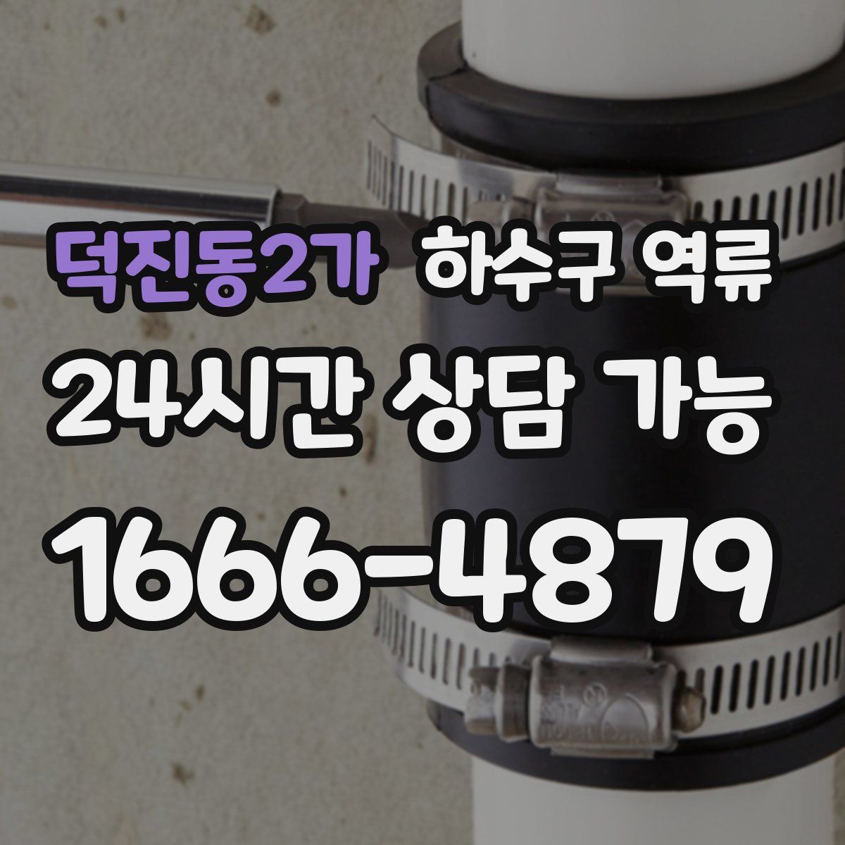 덕진동2가 하수구 역류