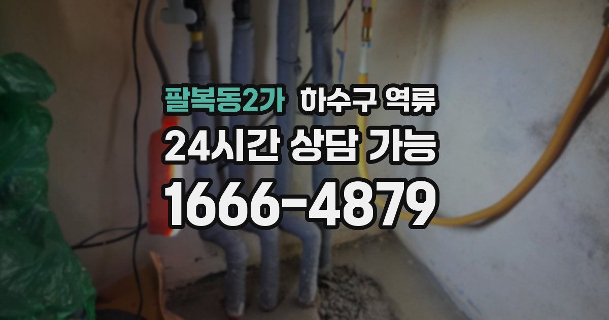 팔복동2가 하수구 역류