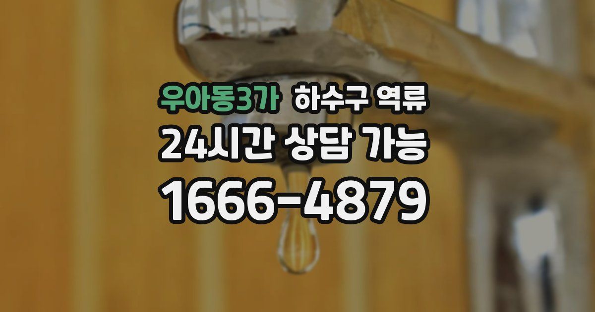 우아동3가 하수구 역류