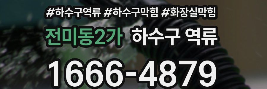 전미동2가 하수구 역류