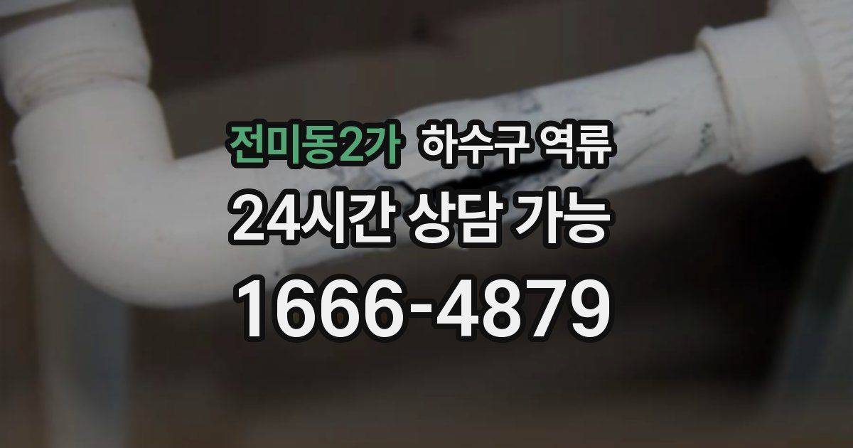 전미동2가 하수구 역류
