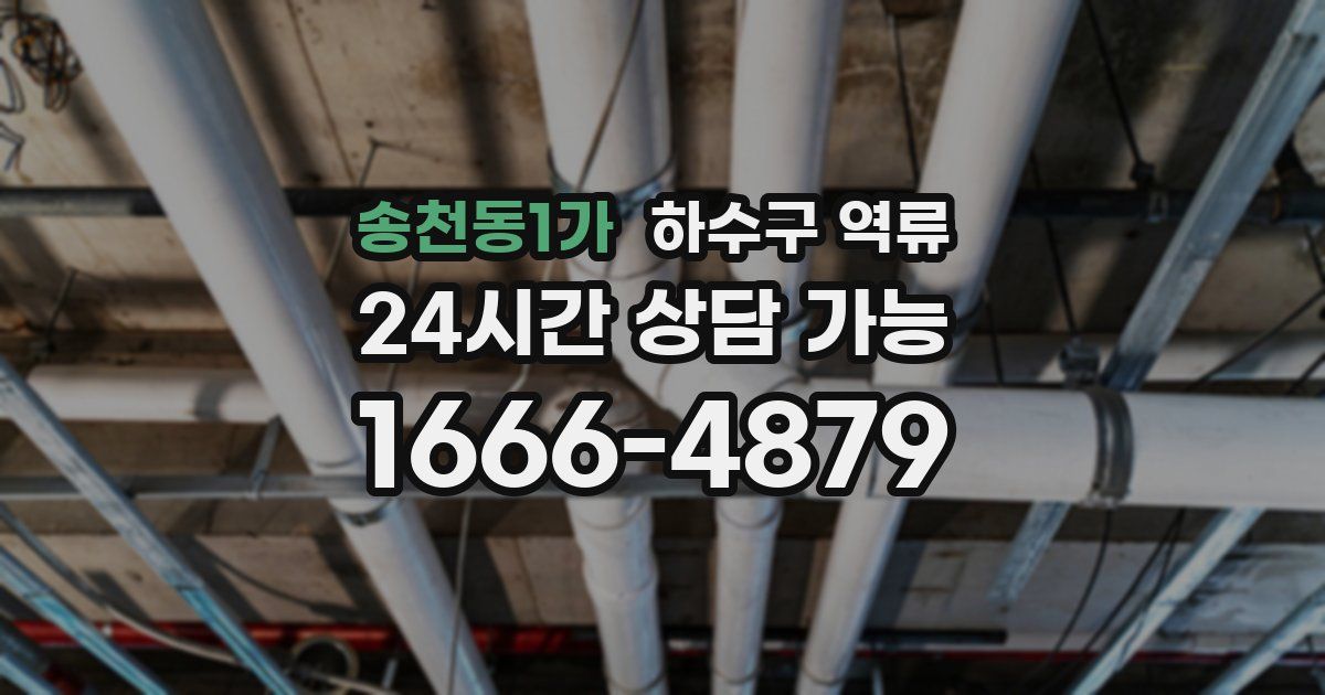 송천동1가 하수구 역류