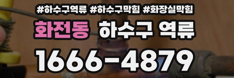 화전동 하수구 역류