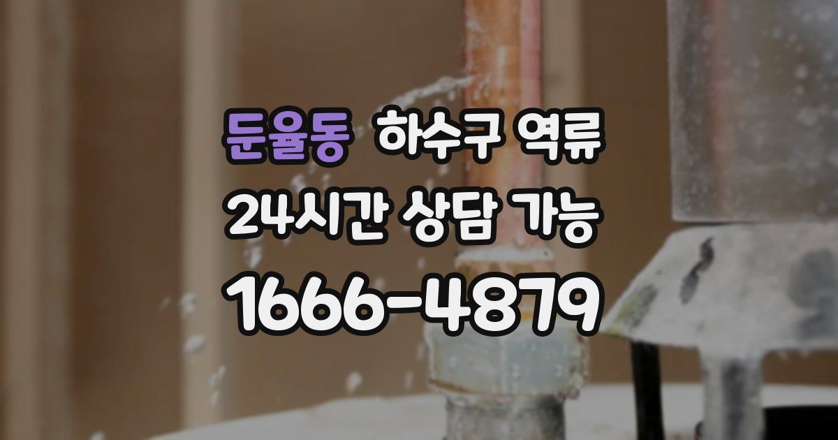 둔율동 하수구 역류