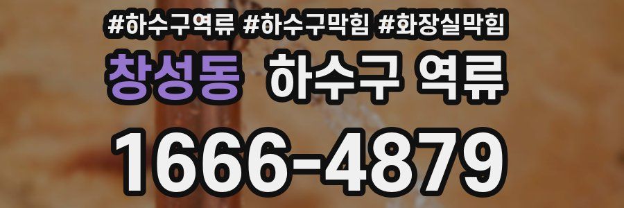 창성동 하수구 역류