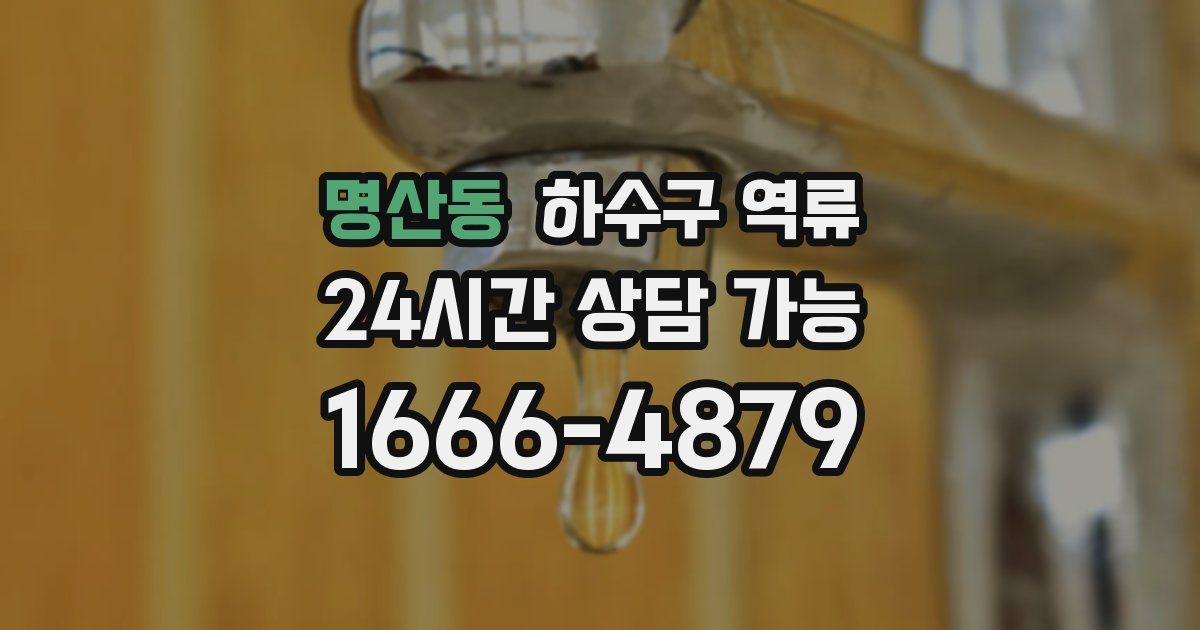 명산동 하수구 역류