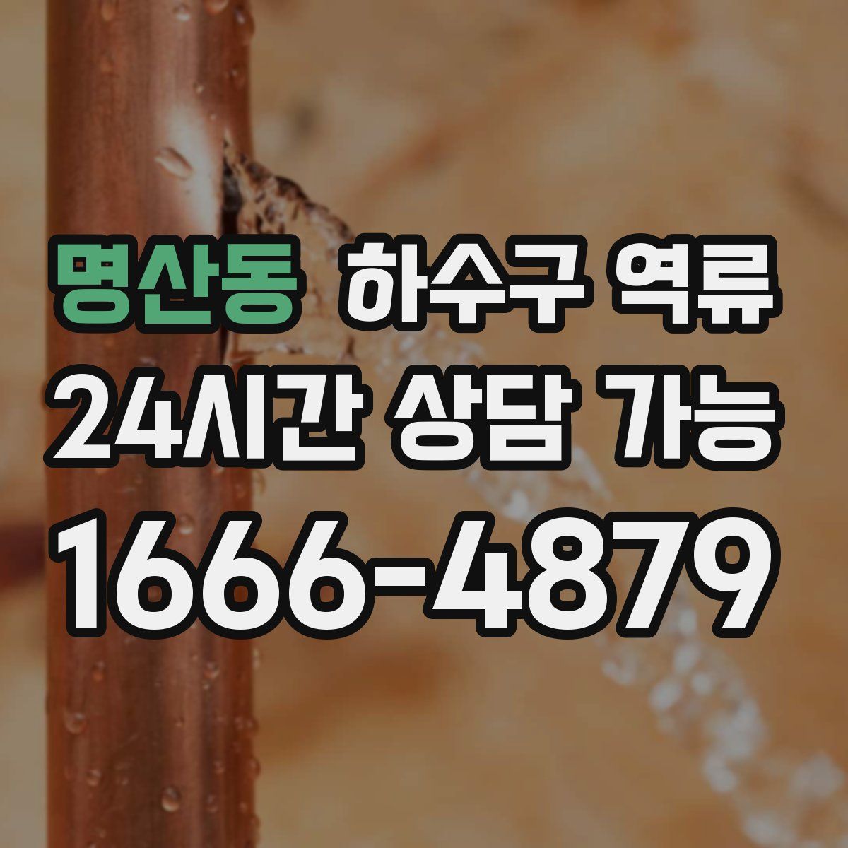 명산동 하수구 역류