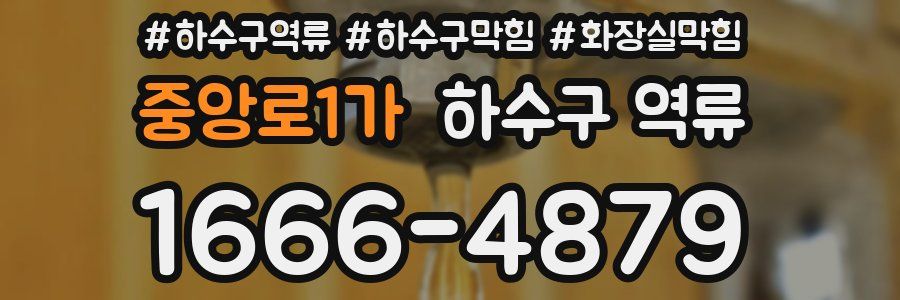 중앙로1가 하수구 역류