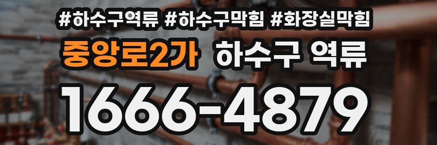 중앙로2가 하수구 역류