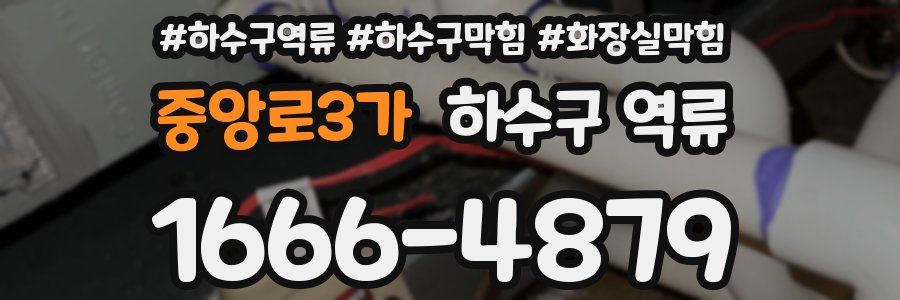 중앙로3가 하수구 역류