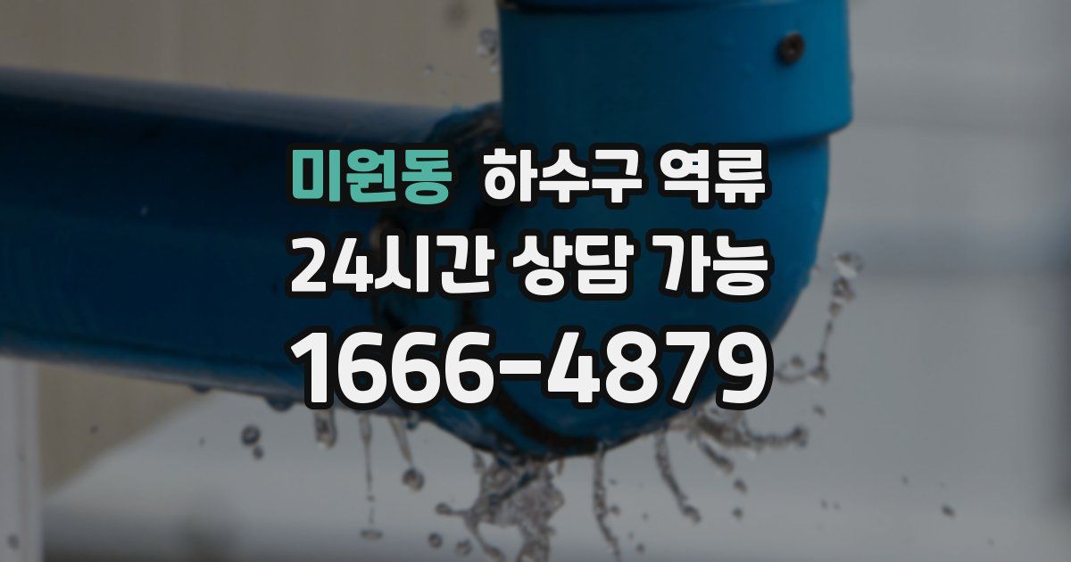 미원동 하수구 역류