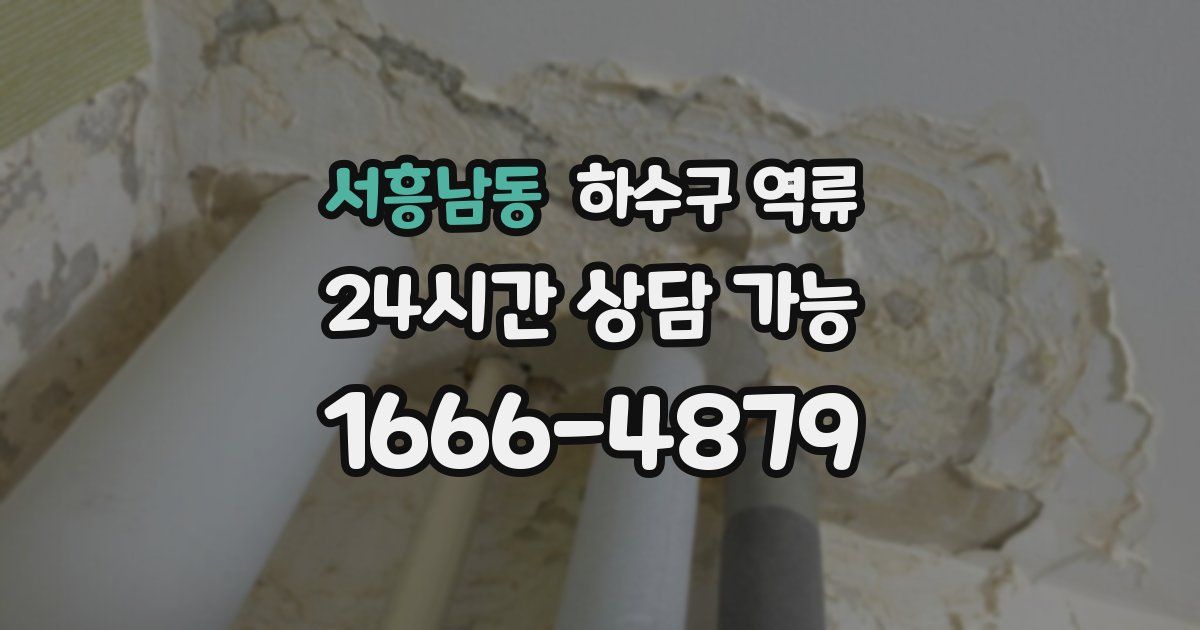 서흥남동 하수구 역류