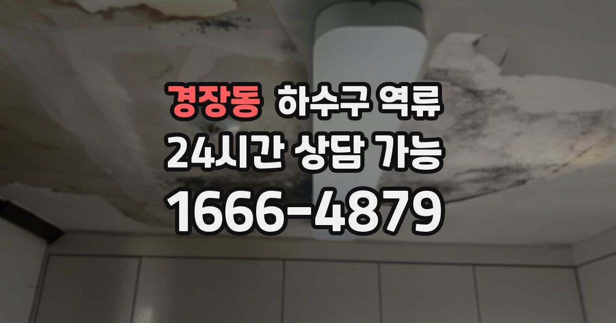 경장동 하수구 역류