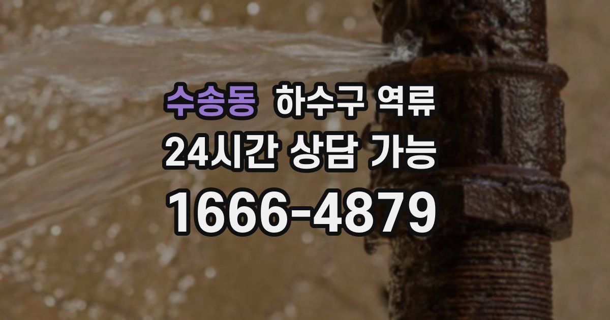 수송동 하수구 역류