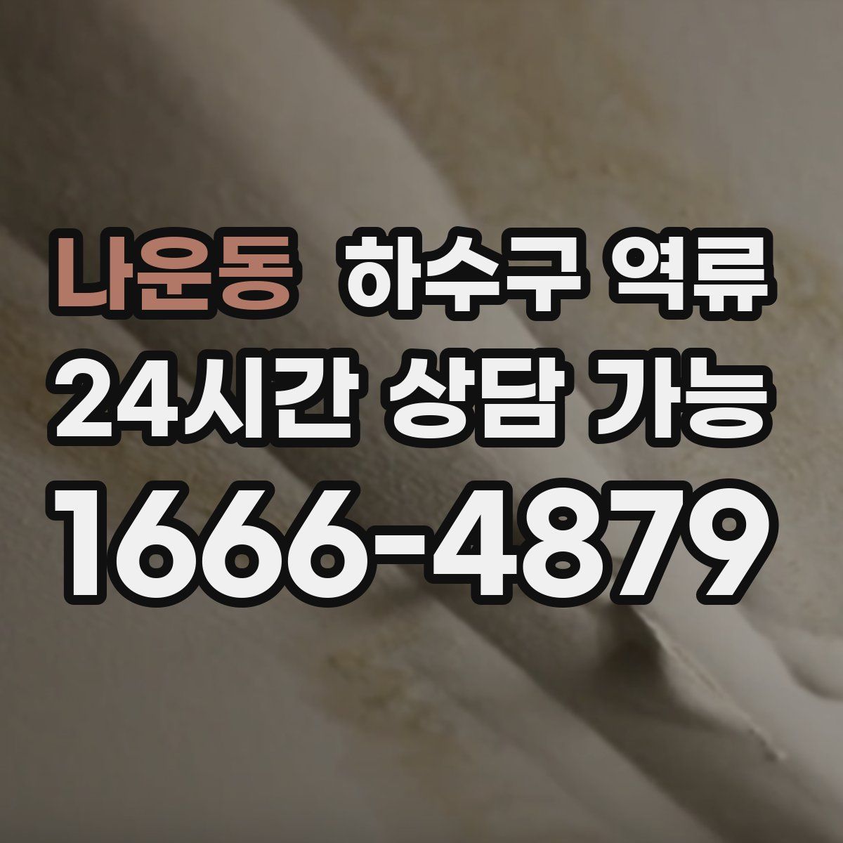 나운동 하수구 역류