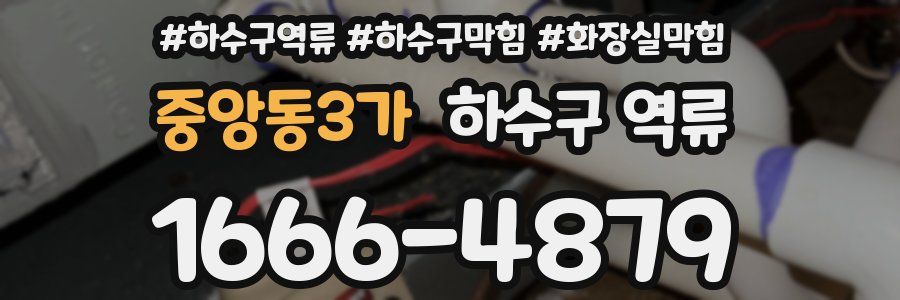 중앙동3가 하수구 역류