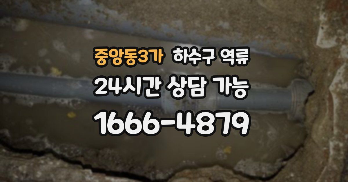 중앙동3가 하수구 역류