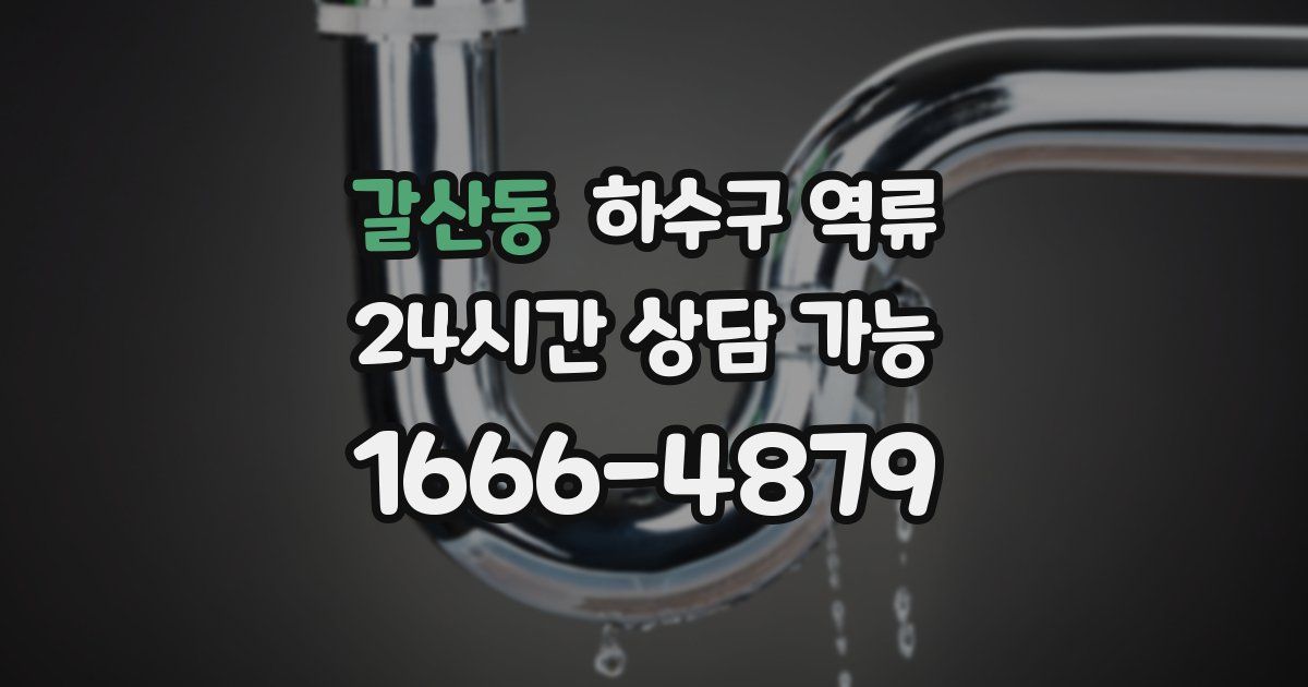 갈산동 하수구 역류