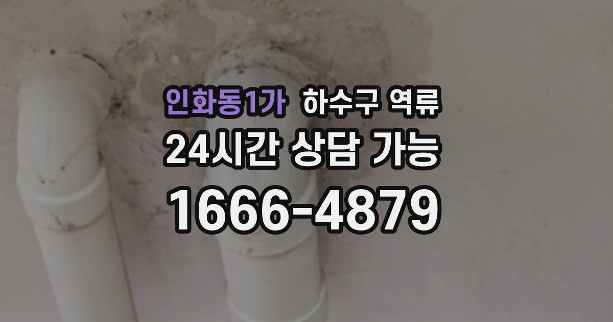 인화동1가 하수구 역류