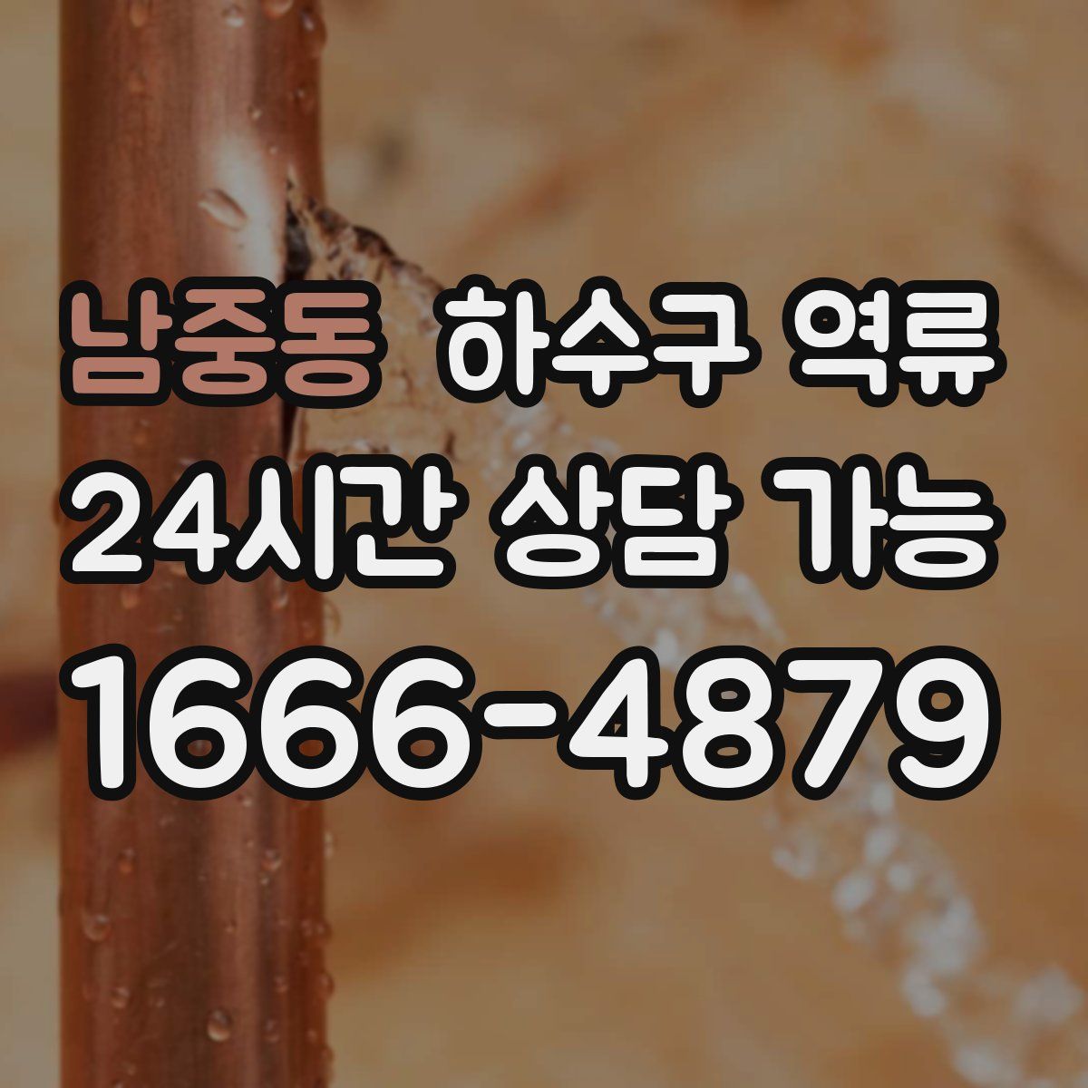 남중동 하수구 역류