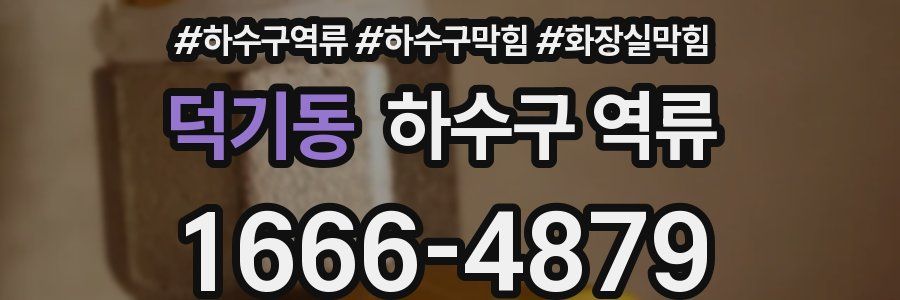 덕기동 하수구 역류