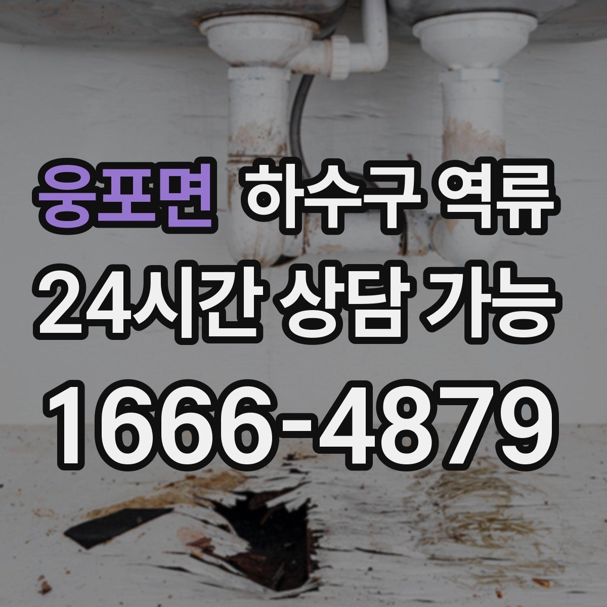 웅포면 하수구 역류