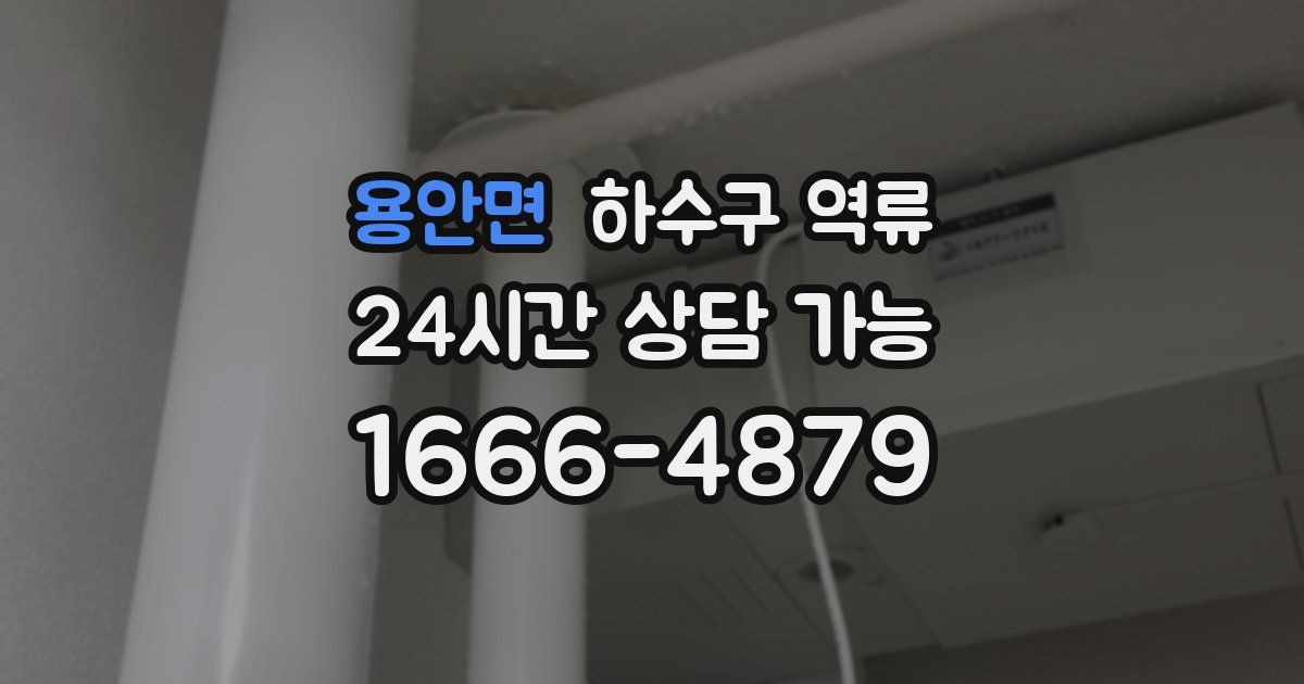 용안면 하수구 역류