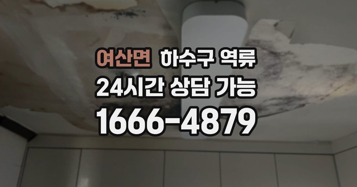 여산면 하수구 역류