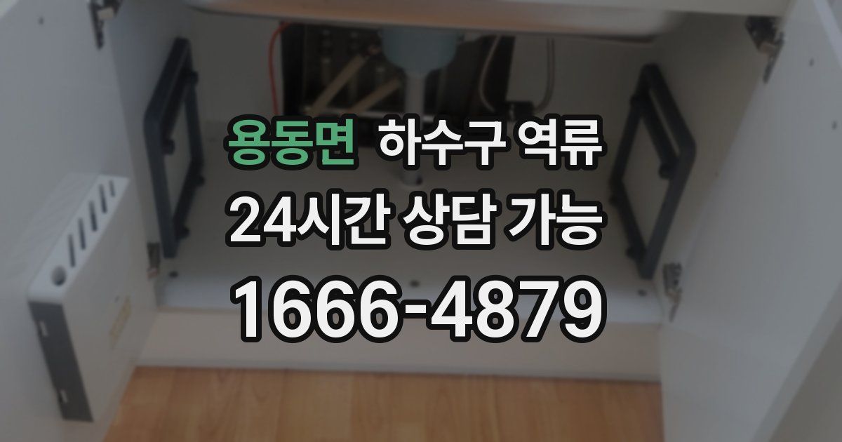 용동면 하수구 역류