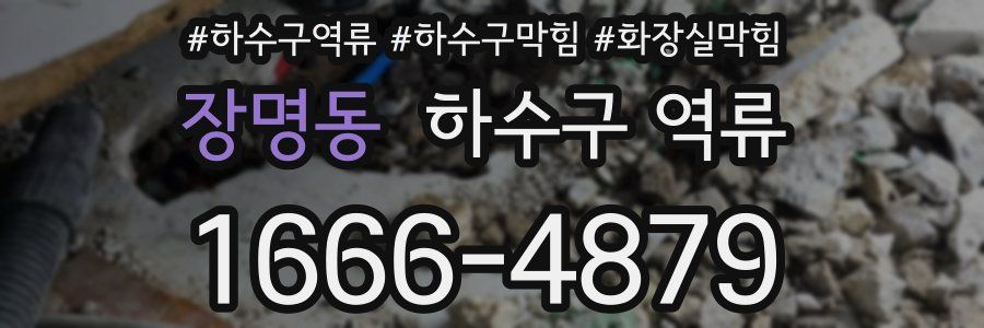 장명동 하수구 역류