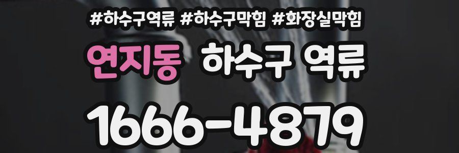 연지동 하수구 역류