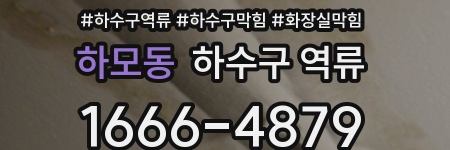 하모동 하수구 역류
