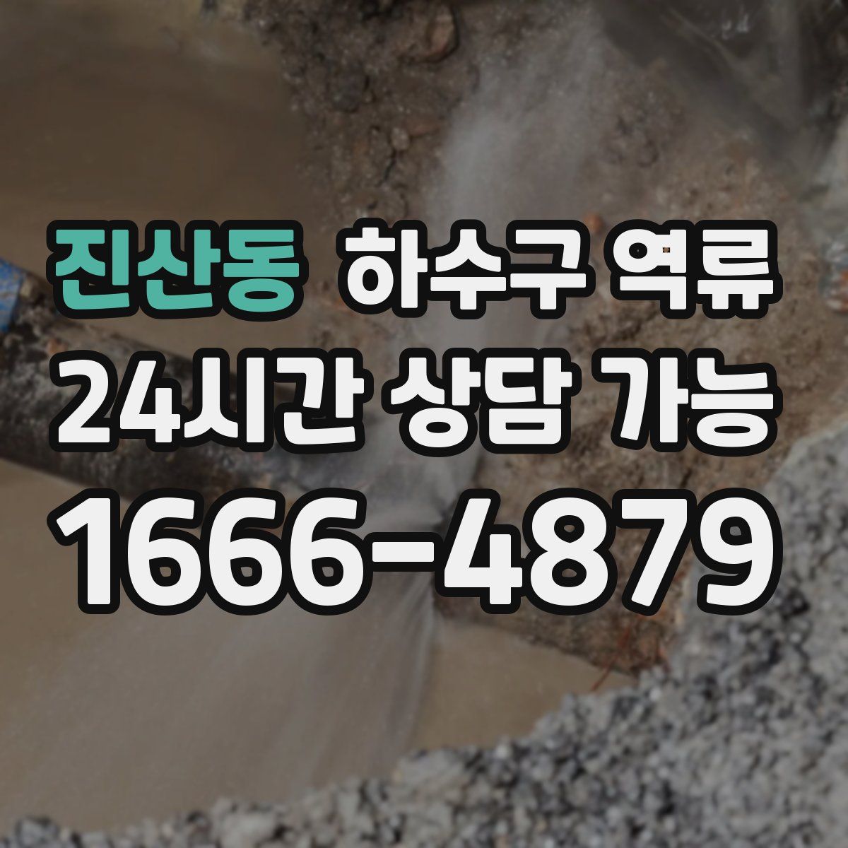 진산동 하수구 역류