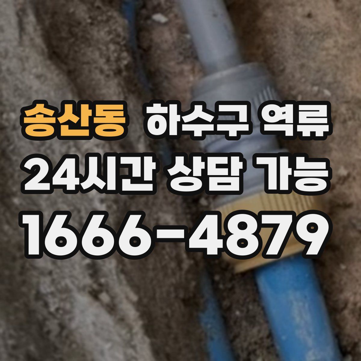 송산동 하수구 역류