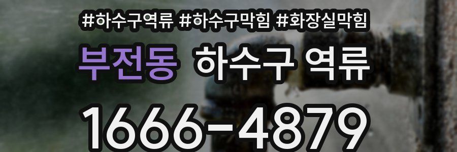 부전동 하수구 역류