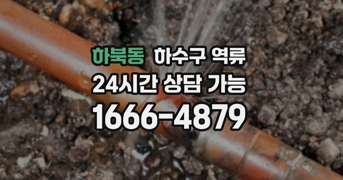 하북동 하수구 역류