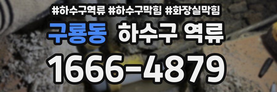 구룡동 하수구 역류