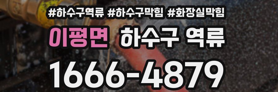 이평면 하수구 역류